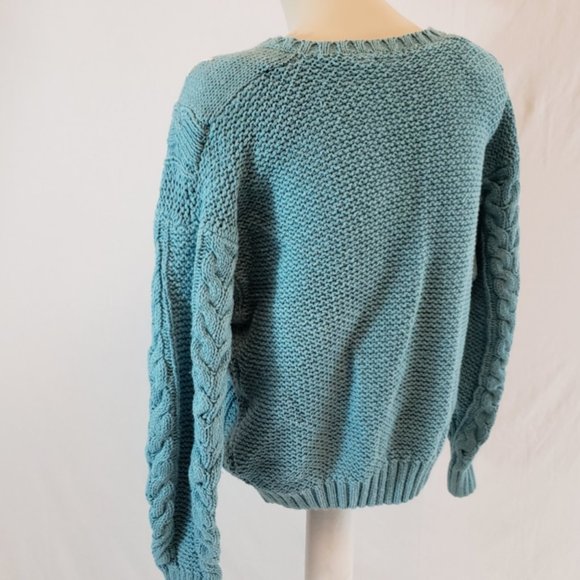 Basket of Yarn Cable Knit Sweater L - Picture 2 of 6